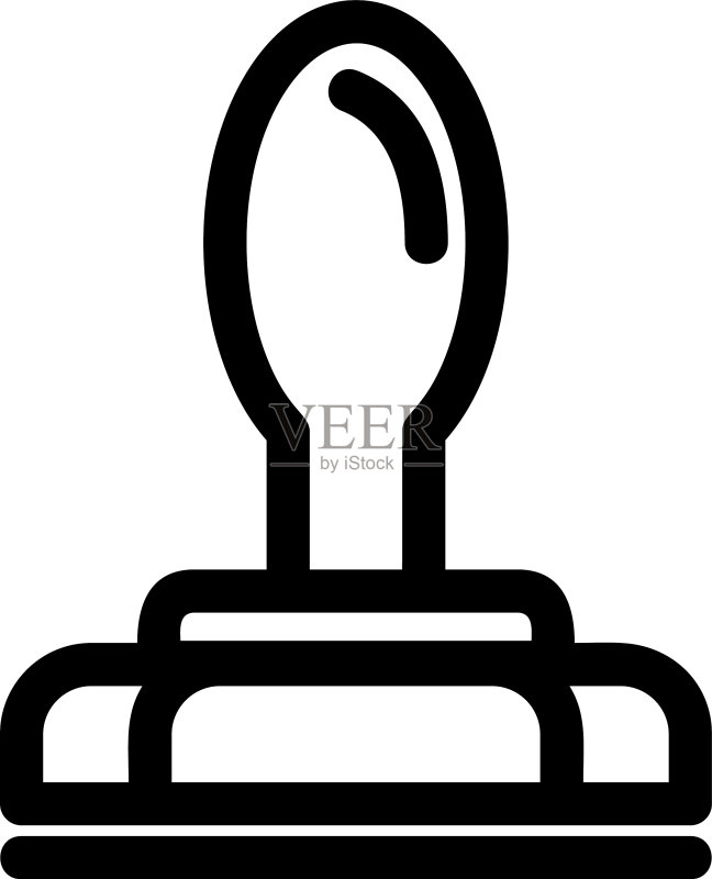 隔离的印章图标或LOGO标志符号图标素材