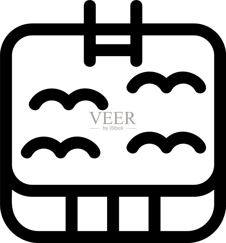 游泳池图标或Logo独立符号图标素材