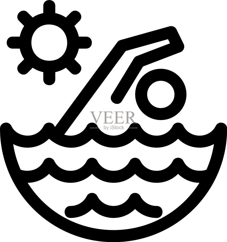 游泳图标或Logo图标素材