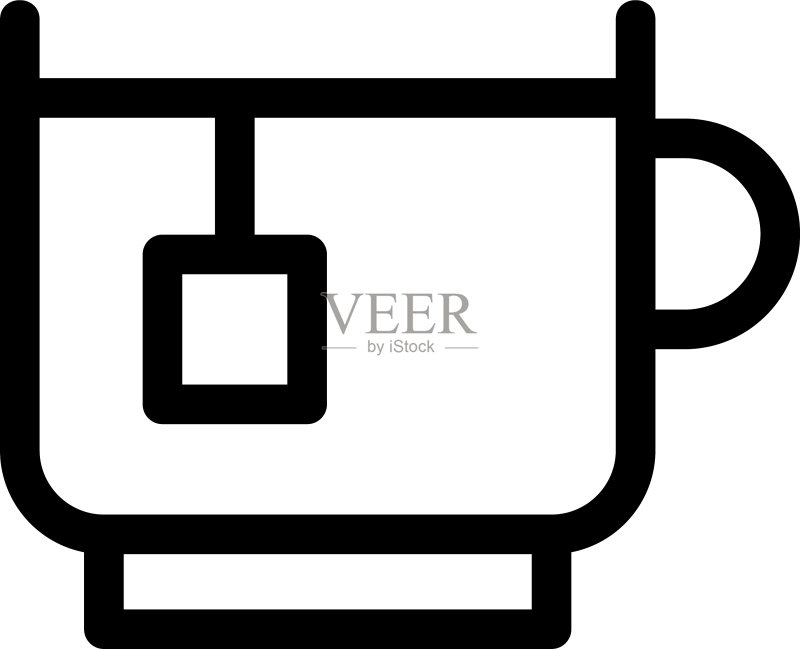 茶杯图标或logo独立标志符号图标素材