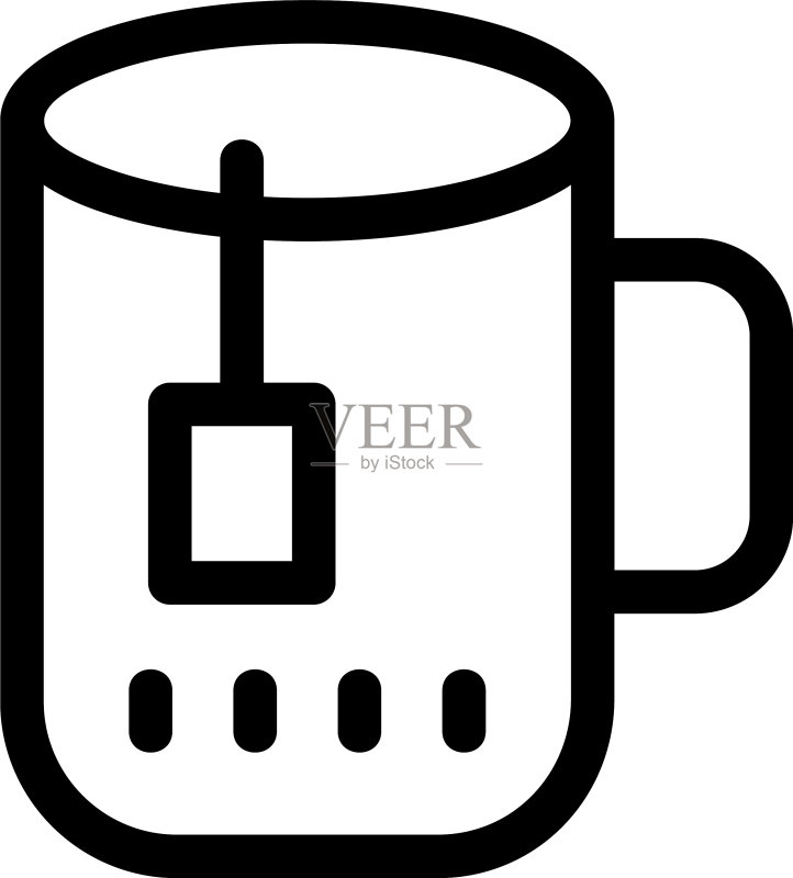 茶杯图标或logo独立标志符号图标素材