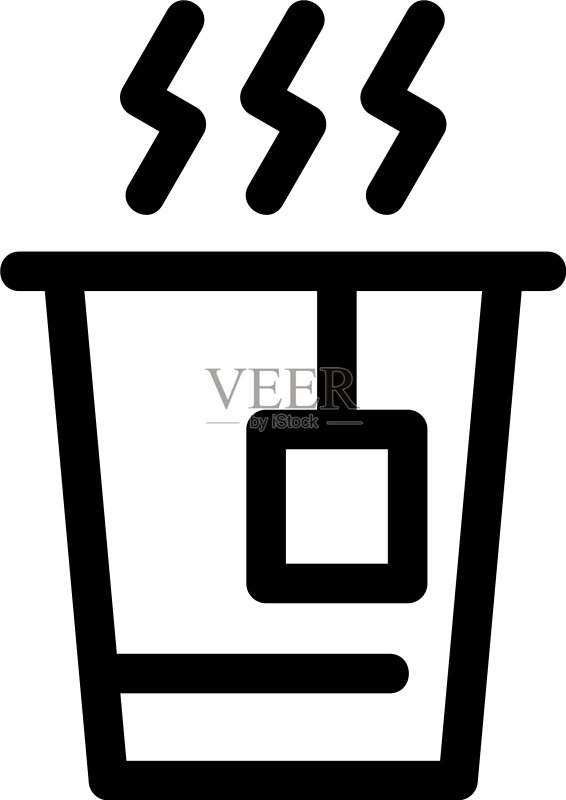 茶杯图标或logo独立标志符号图标素材