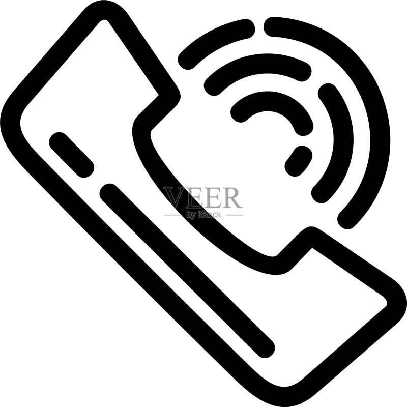 隔离的电话图标或标志符号图标素材