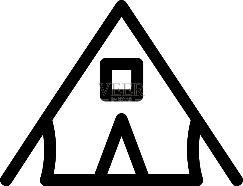帐篷图标或Logo独立标志符号图标素材
