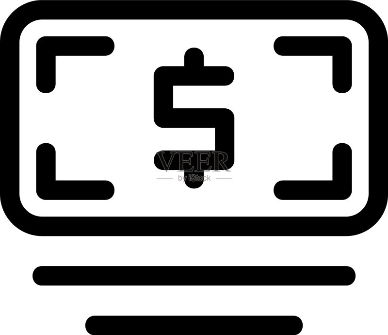 现金图标或标志孤立标志符号图标素材
