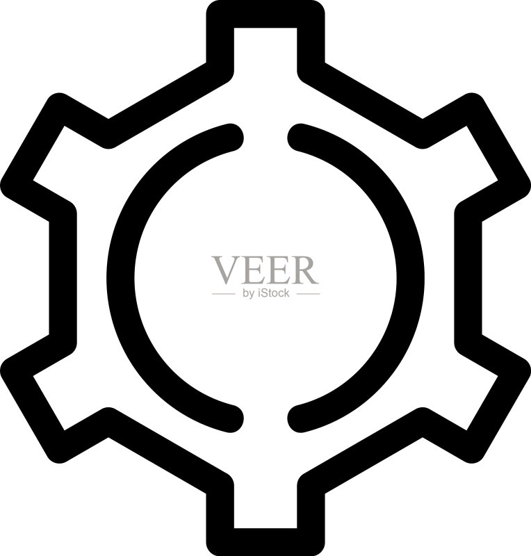 齿轮图标或logo孤立符号图标素材