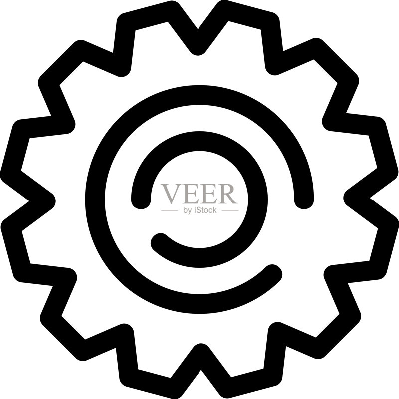 齿轮图标或logo孤立符号图标素材