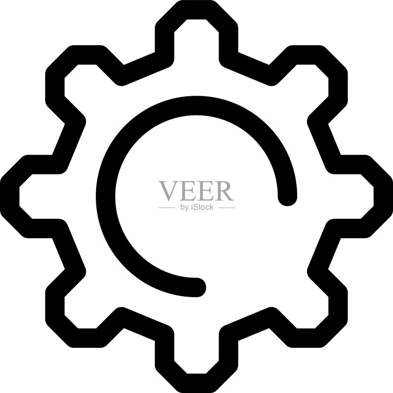 齿轮图标或logo孤立符号图标素材