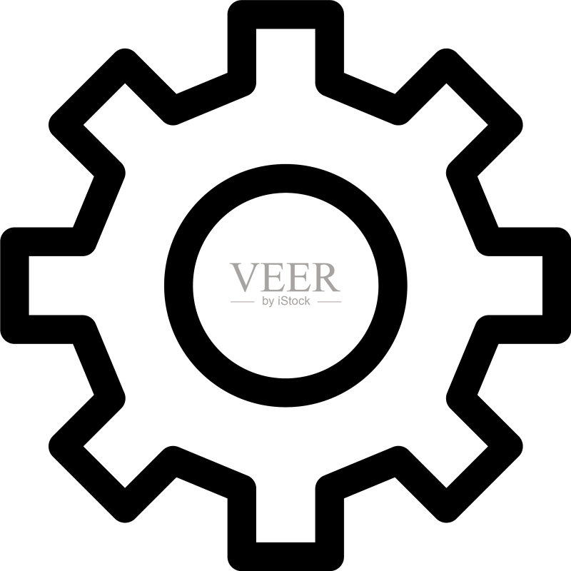 齿轮图标或logo孤立符号图标素材