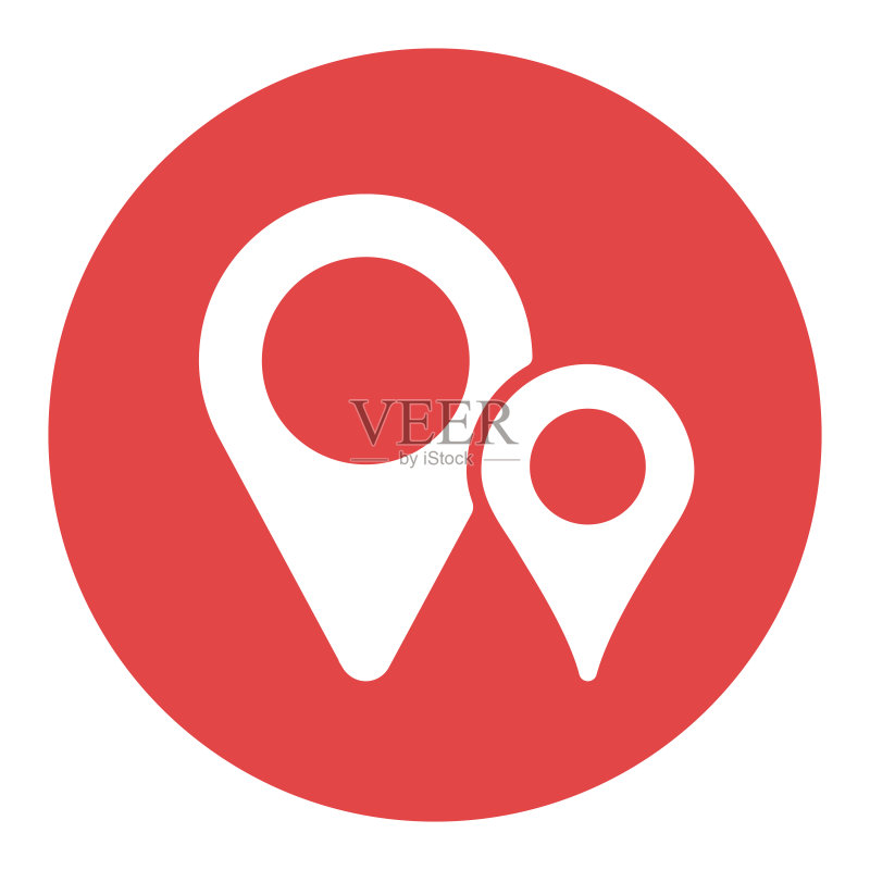 两根地图图钉图标图标素材