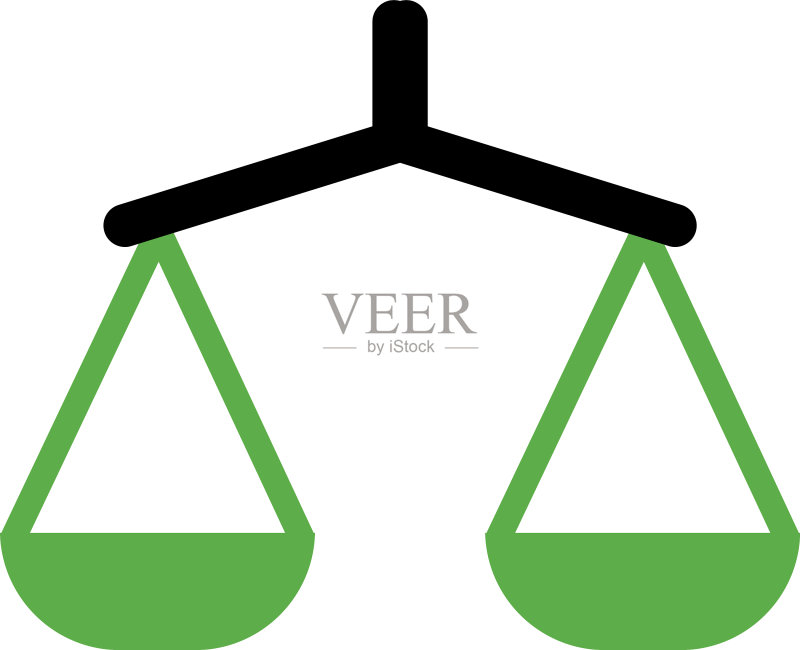白色背景上的商务比例尺图标素材
