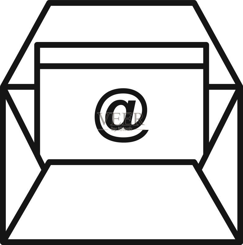 营销信息邮件图标轮廓样式图标素材