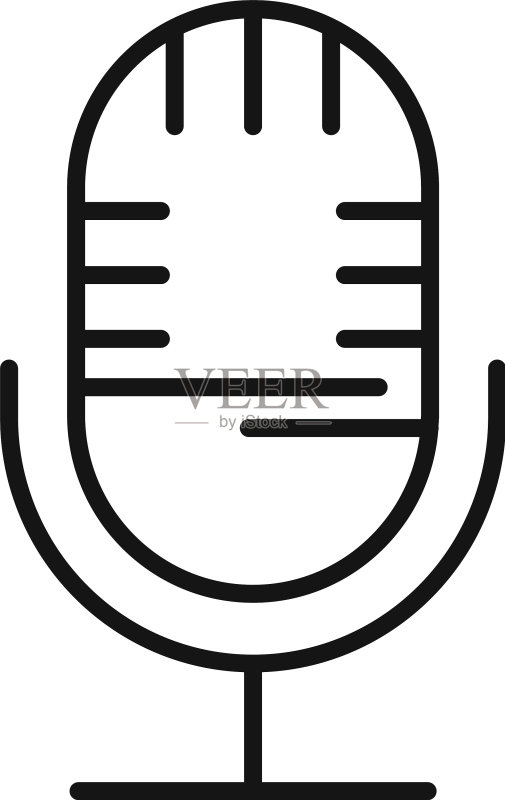 工作室麦克风轮廓样式图标图标素材
