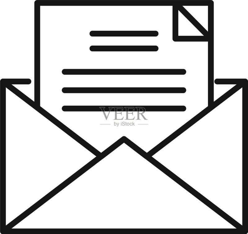 税务邮件图标轮廓样式图标素材