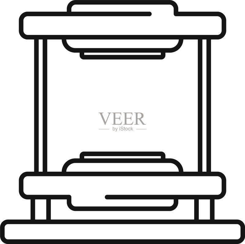轮胎安装设备轮廓图标图标素材