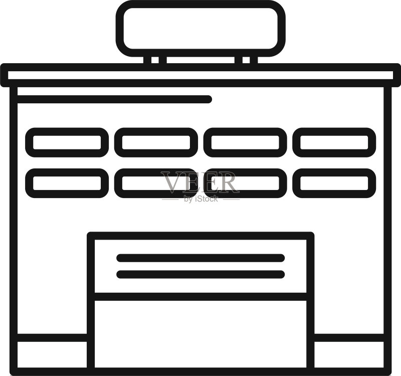 轮胎装配车库图标轮廓样式图标素材