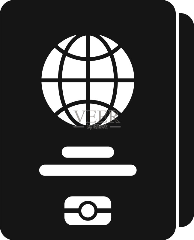 简约风格旅行护照图标图标素材