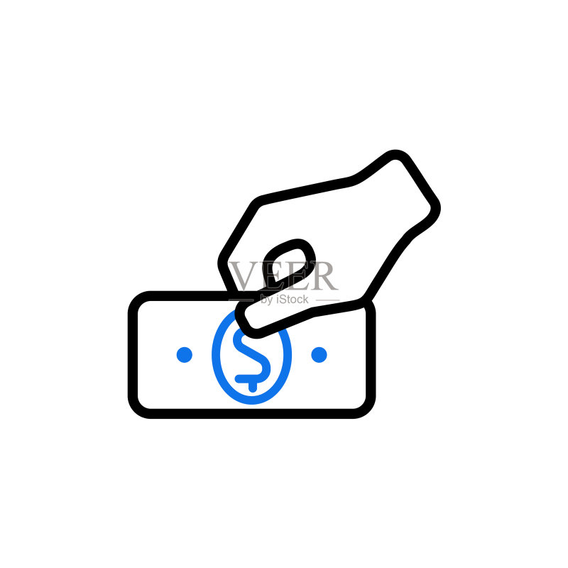 手持现金或手持现金图标图标素材