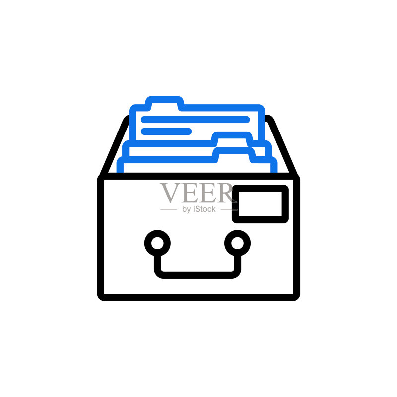 白色背景上的文件柜图标图标素材