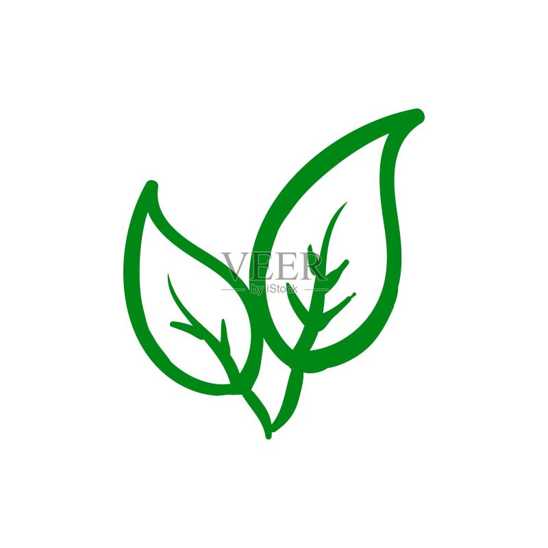 有机叶子图标设计模板图标素材