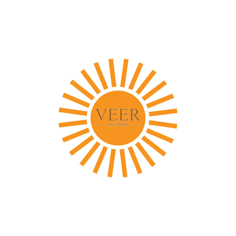 太阳光束简约几何符号标志图标素材
