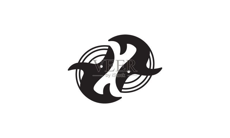 带房屋Logo符号图标设计的十字铲子图标素材