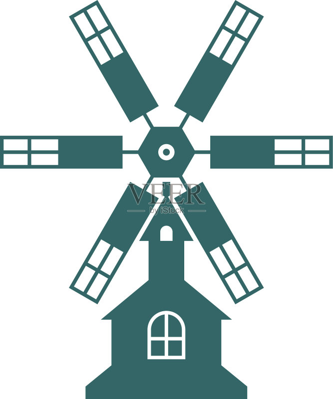 创意风车Logo设计图标素材