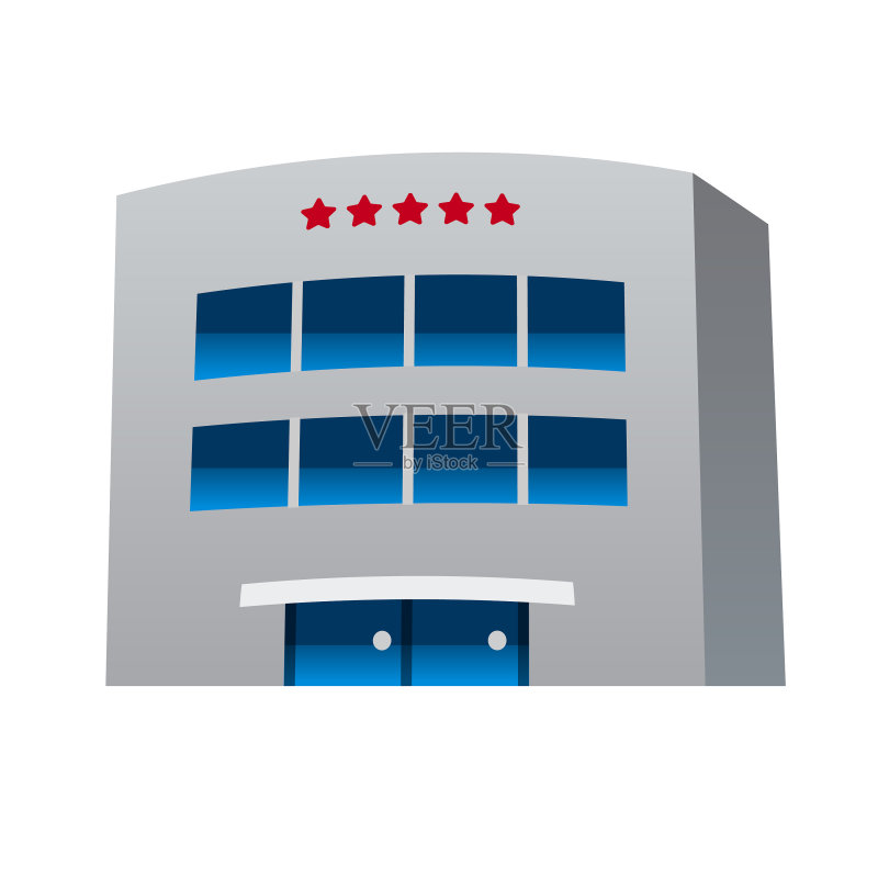 酒店建筑图标图标素材