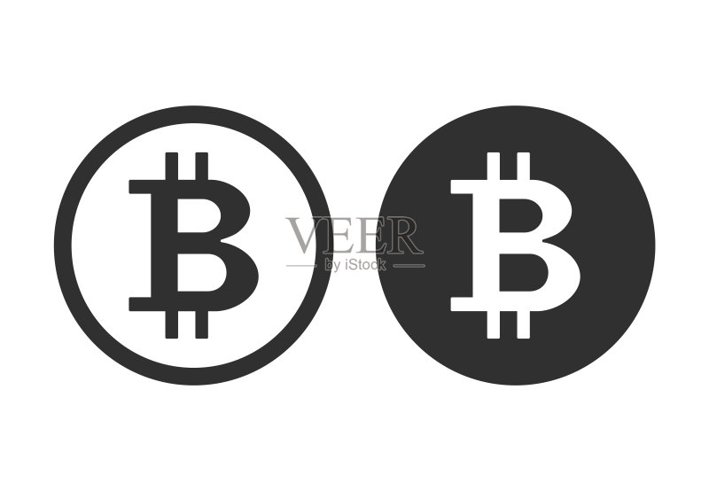 比特币图标。加密货币、虚拟电子货币、互联网货币。代币logo。矢量素材图标素材