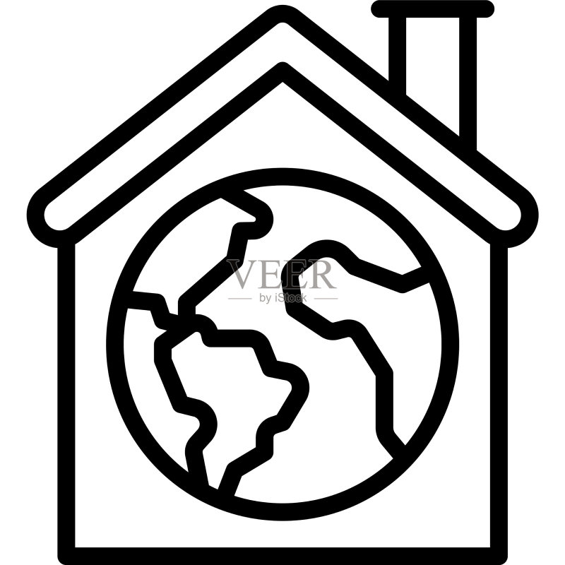 生态房屋图标,地球日相关图标素材