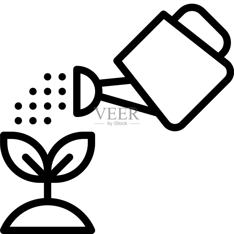 地球日相关植物浇水图标图标素材