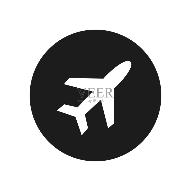 飞机图标。机场和航空运输概念。矢量图图标素材