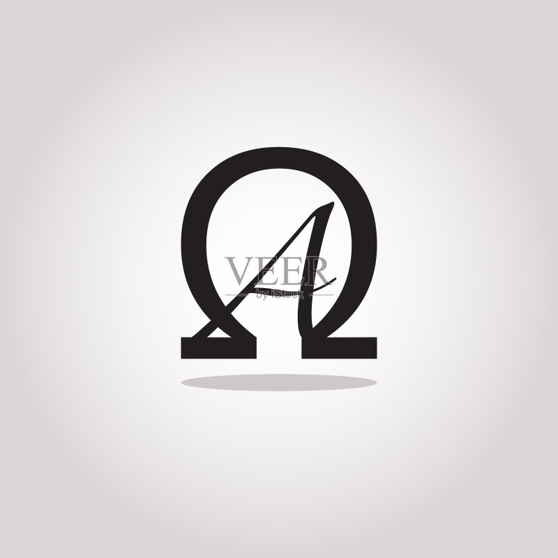 象征性的Alpha和Omega图标品牌概念图标素材