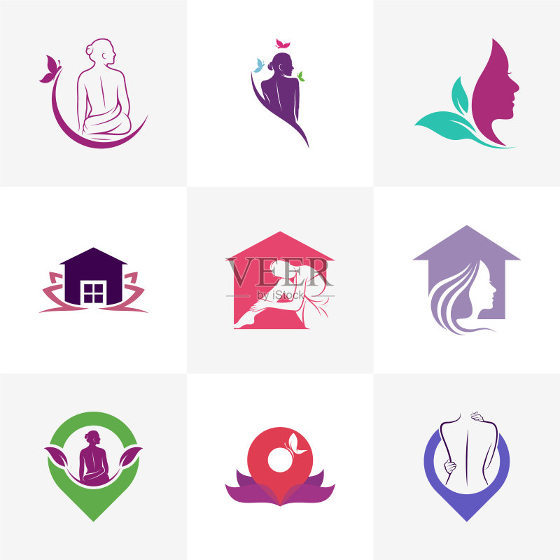 创意水疗Logo设计图标素材