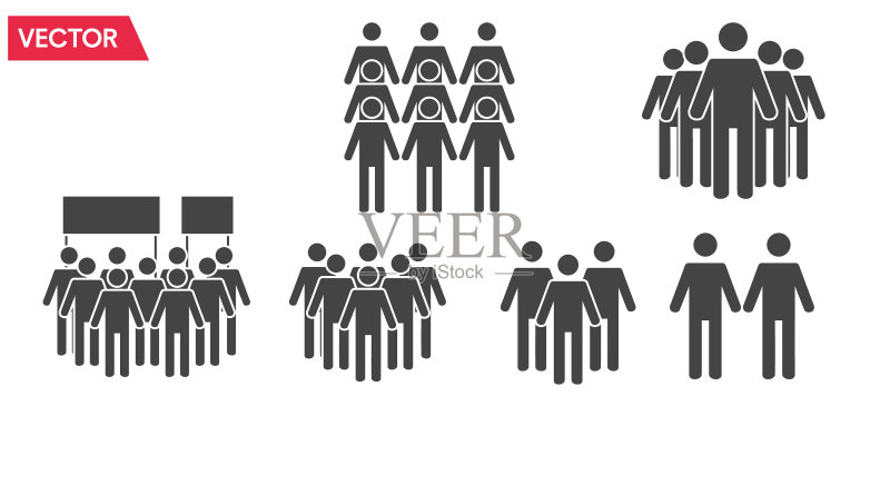 人群组图标集图标素材