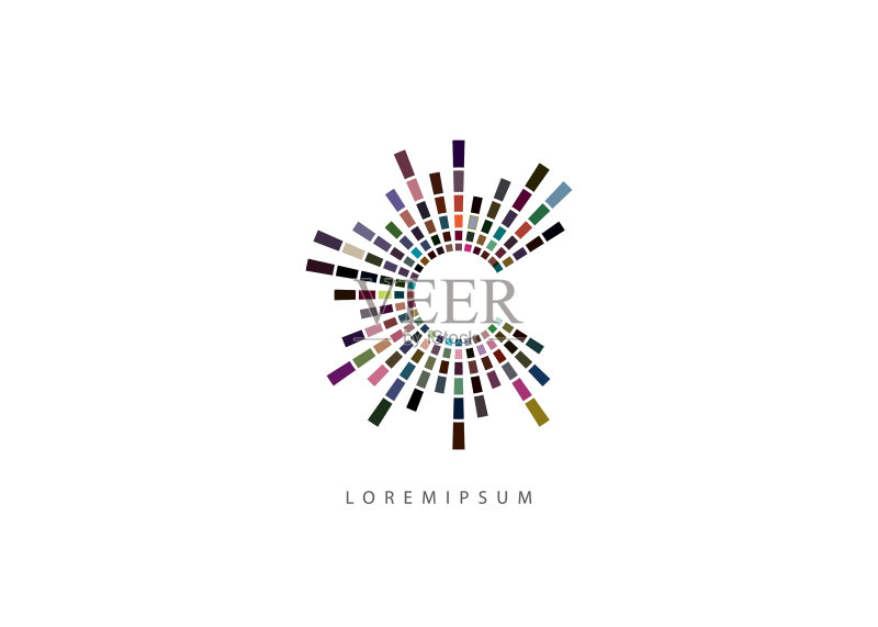 C字母颜色空间logo设计模板图标素材