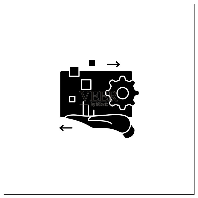数字资产管理Glyph图标图标素材