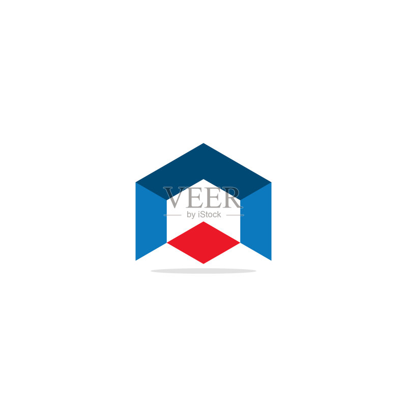 多边形建筑公司标志图标素材