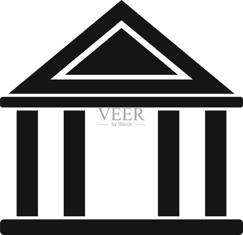 简约风格的法官法庭图标图标素材