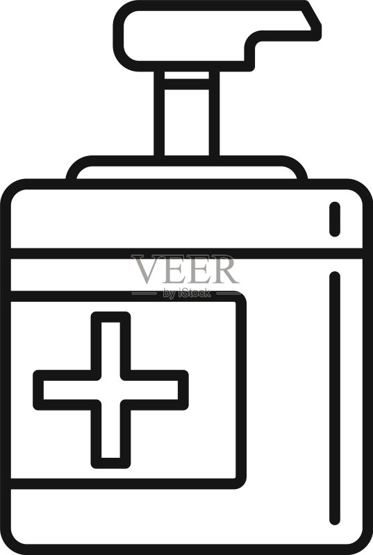 抗菌剂图标轮廓样式图标素材