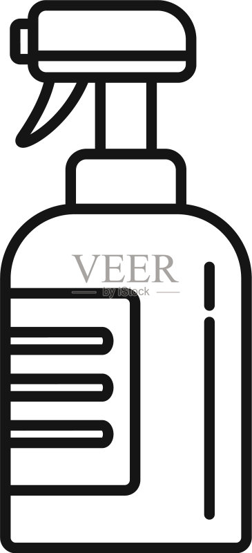 抗菌喷雾图标轮廓风格图标素材