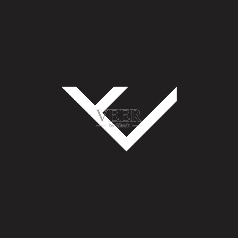 字母VY简约几何线条标志图标素材