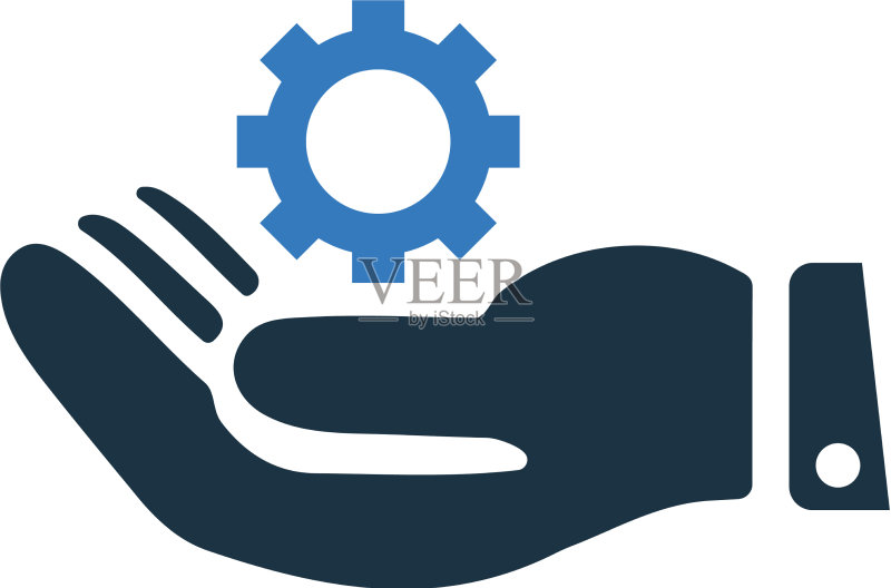 可编辑的服务工具齿轮手动设置图标图标素材