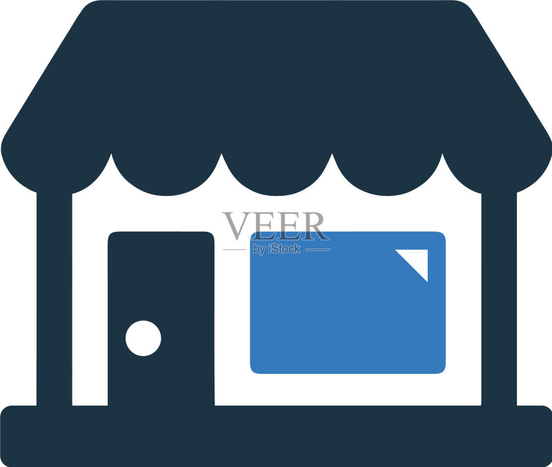 可编辑的店铺商店图标设计图标素材