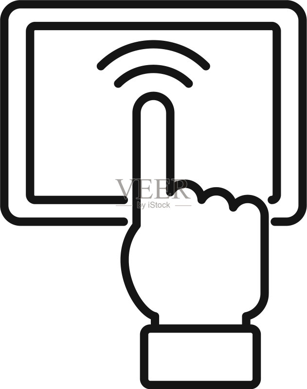 触摸遥控器图标轮廓样式图标素材
