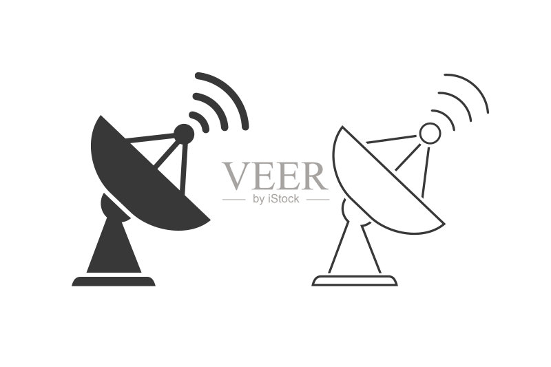 卫星矢量图标图标素材
