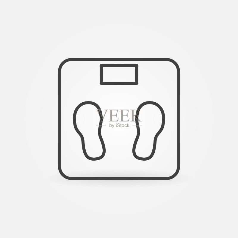 体重秤轮廓概念图标图标素材