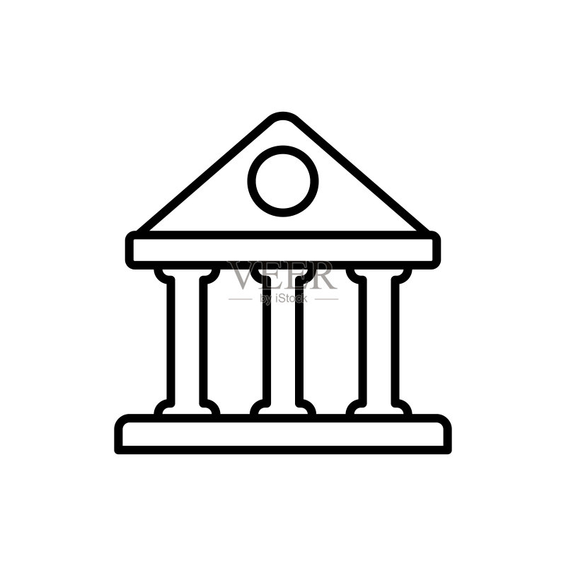银行建筑图标图标素材