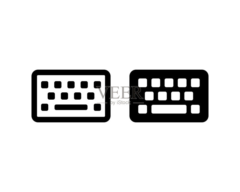 键盘矢量图标集图标素材