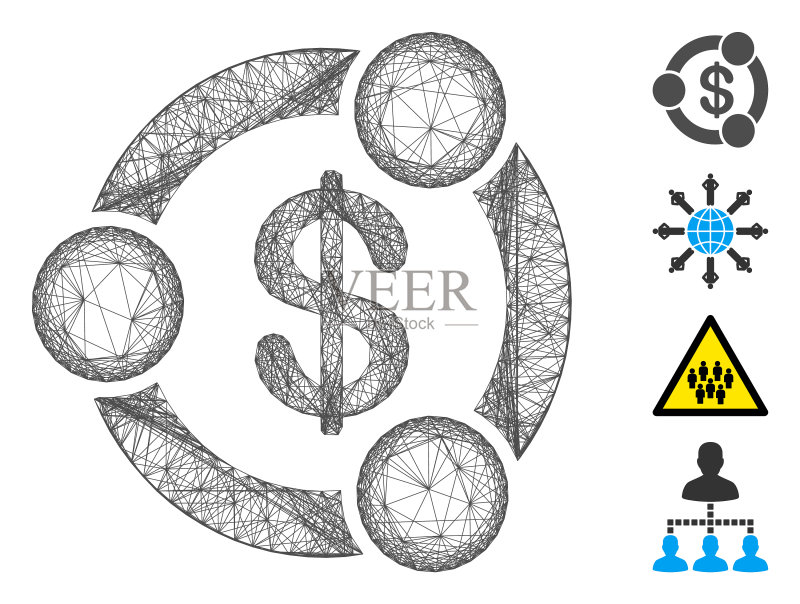 金融合作网络图标素材